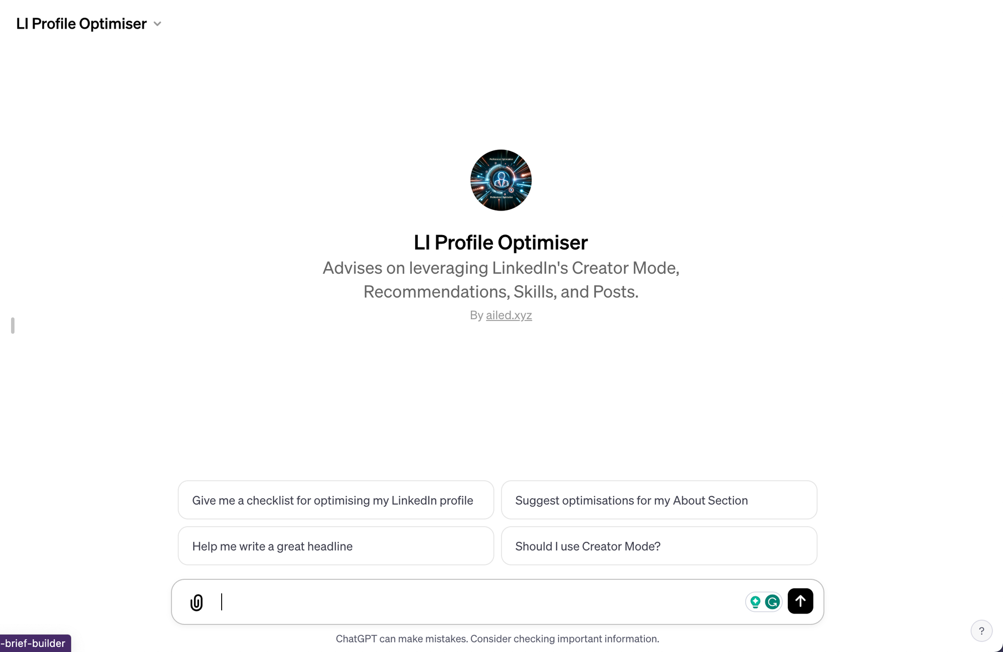  LinkedIn Profile Optimizer GPT