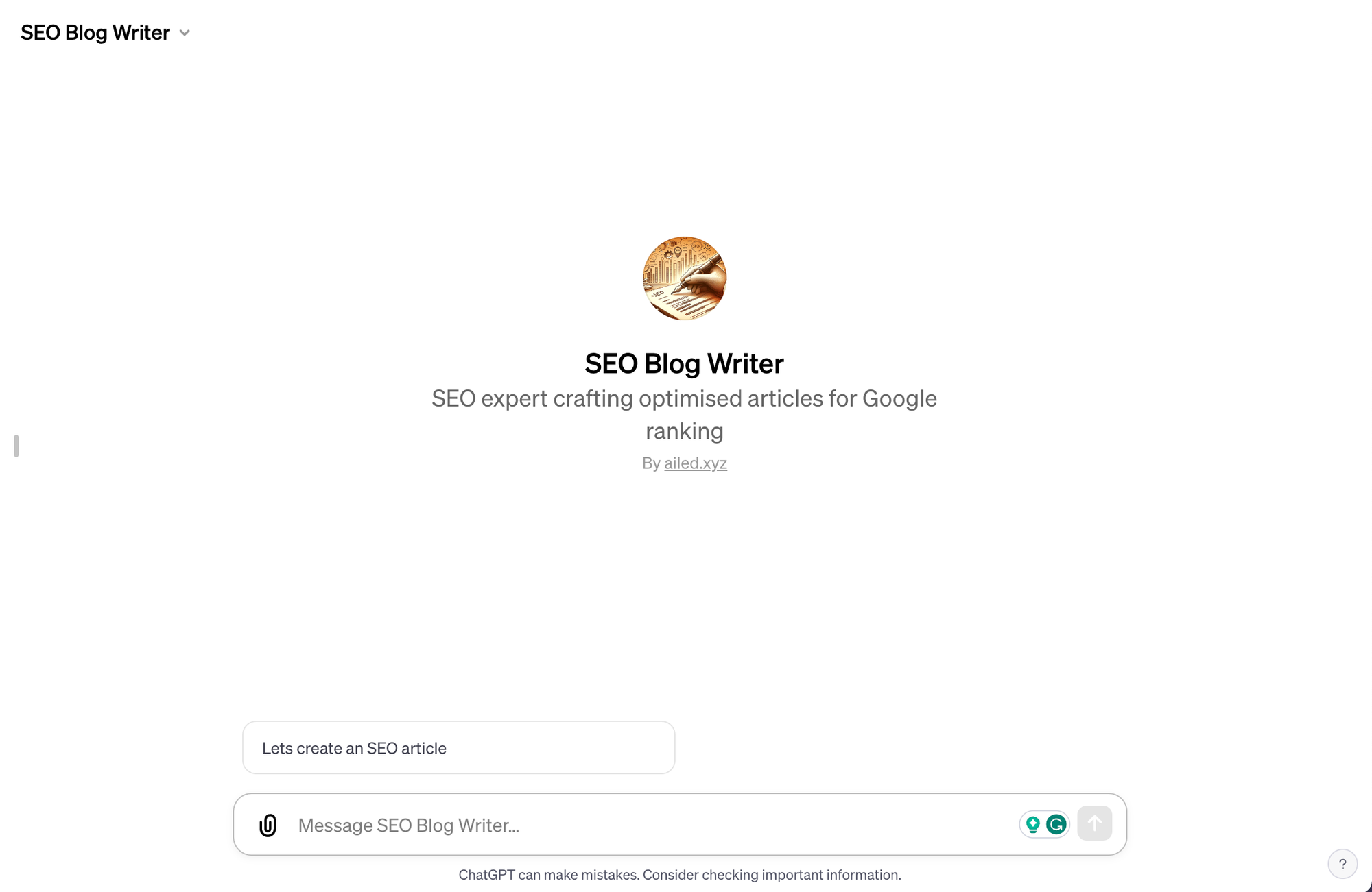 SEO Blog Writer GPT